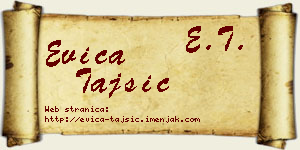 Evica Tajsić vizit kartica